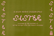 Sister Hand Drawn Font, a Handwritten Font by Madeline ODonoghue Design (Thumbnail 2 of 6)