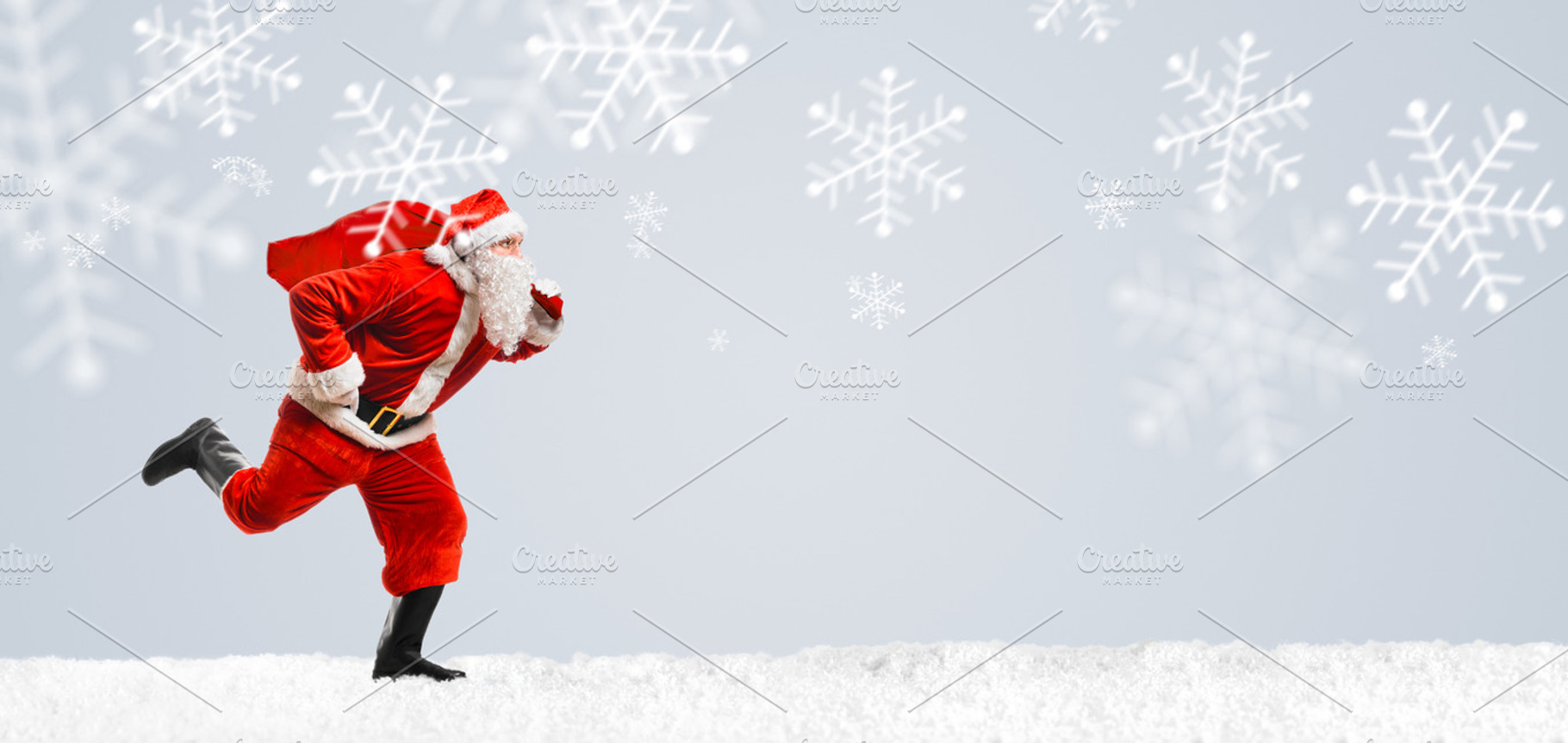 Santa claus on scooter featuring christmas, new year, and santa claus, a Holiday Photo by sergeypeterman