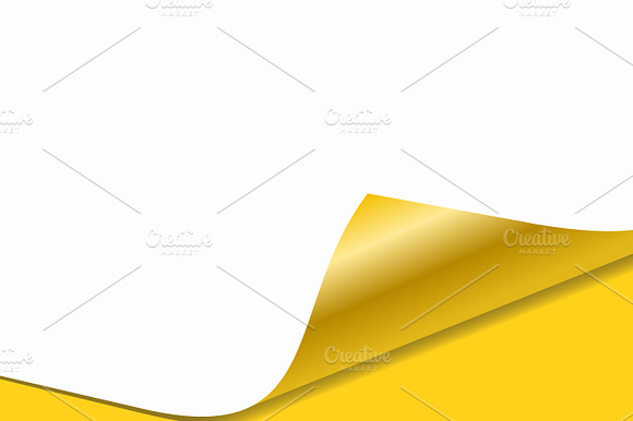 Curled corner page. Curl icon.