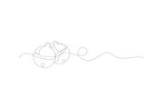 Jingle bell continuous line drawing, an Object Graphic by lawoel (Thumbnail 3 of 3)