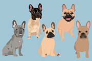 French Bulldog Clipart Illustrations, an Illustration by Putnam Road Art (Thumbnail 3 of 3)