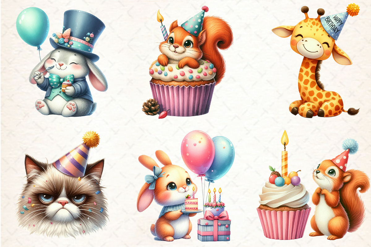 Quirky Funny Birthday Clipart, an Illustration by Libby Wishes (Photo 4 of 5)