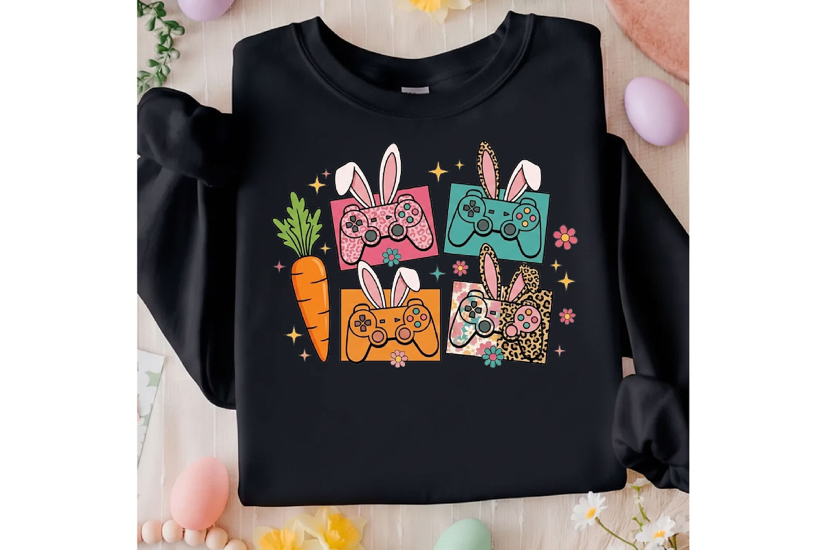 Easter Gamer PNG, Bunny Controller, an Illustration by Designking (Photo 2 of 6)