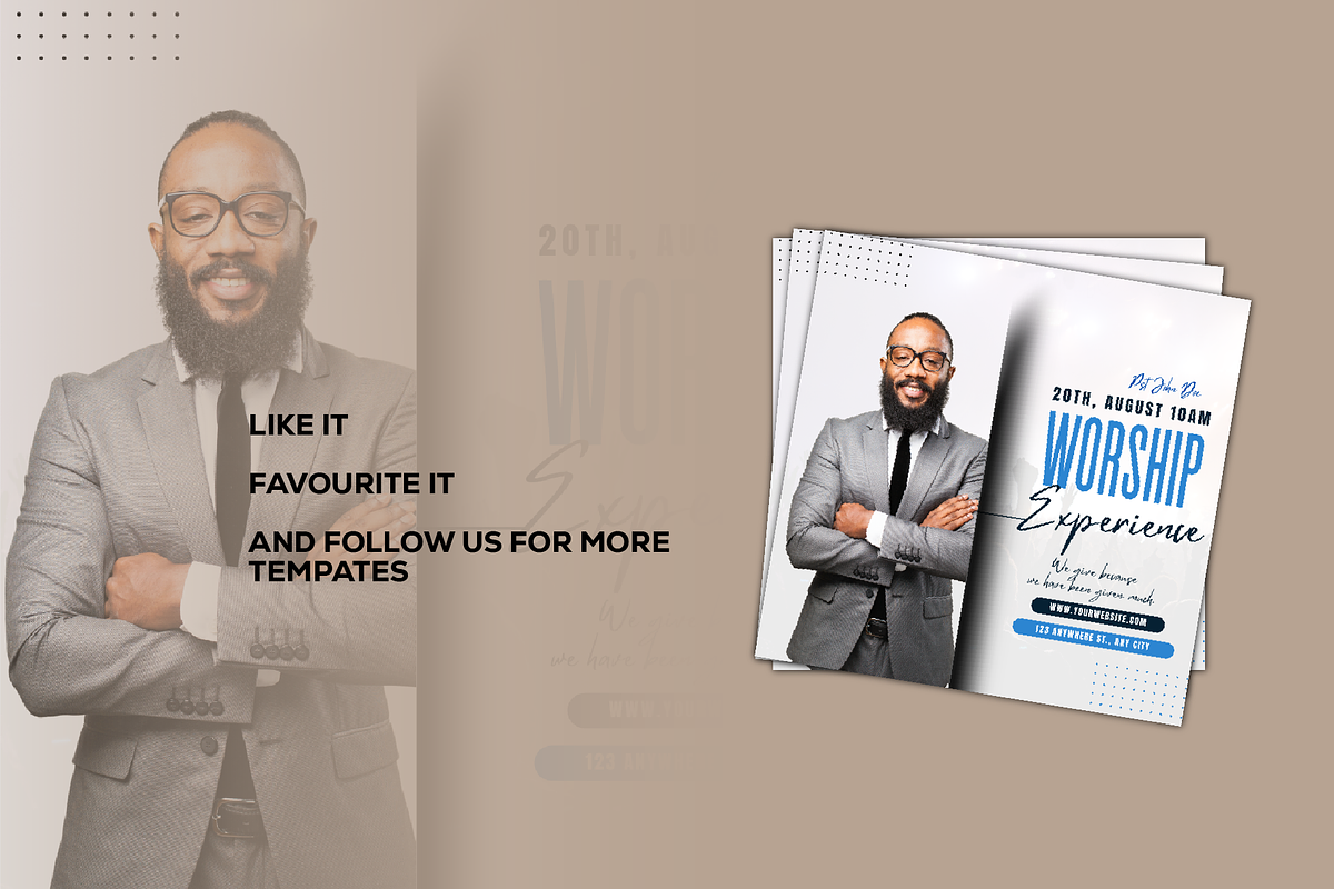 WORSHIP EXPERIENCE CANVA TEMPLATE, a Social Media Template by Sipi_Graphics (Photo 3 of 3)