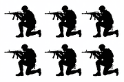Army soldier silhouette designed, an Illustration by Amazin_art (Thumbnail 7 of 7)