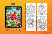 20 Flower Coloring Pages Kids, a Graphic by Wilin Digital (Thumbnail 1 of 2)