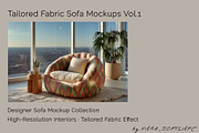 Tailored Fabric Sofa Mockups, a Household Mockup by Vika_Softlife (Thumbnail 1 of 9)