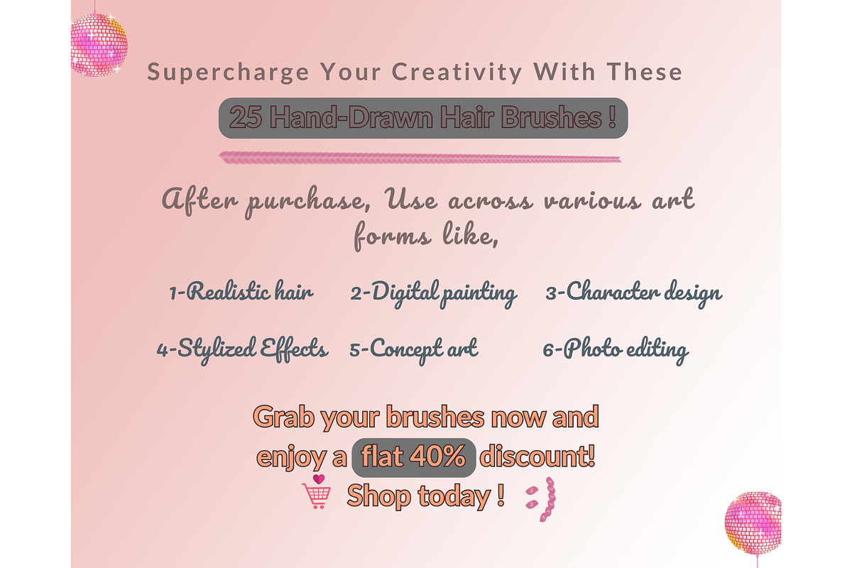 25 Hair Brushes For Photoshop, a Brush Add-On by Velo Graphic Studio (Photo 9 of 10)