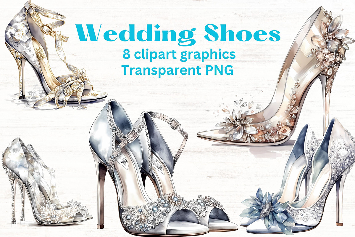 Wedding Shoes clipart x8, an Object Illustration by Mermaids Cove (Photo 1 of 8)