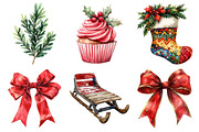 Watercolor Christmas Clipart, an Illustration by Daily.Designs (Thumbnail 2 of 5)
