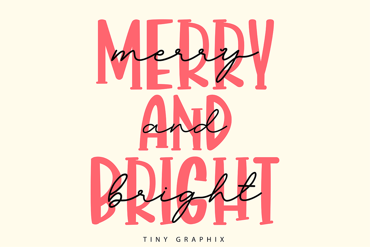 Merry Christmas Duo Font, a Script Font by Akrinity Digital (Photo 4 of 7)