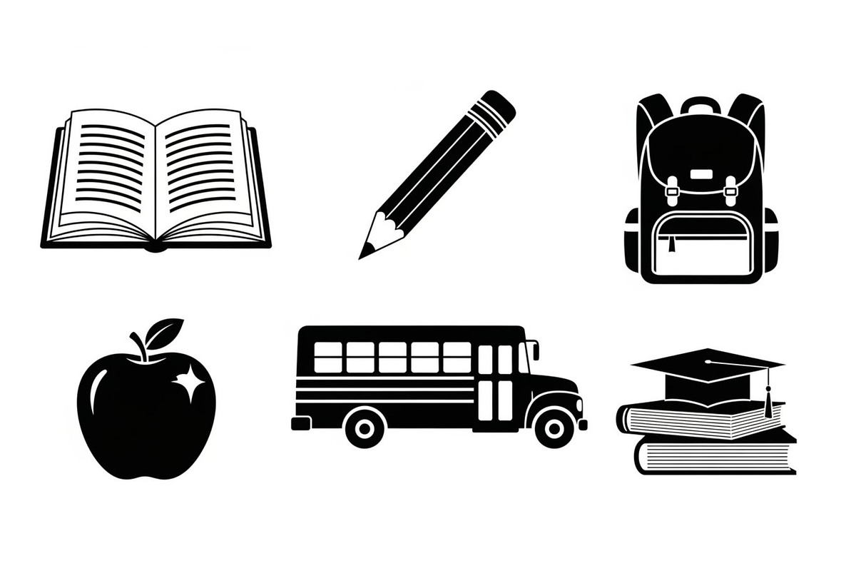 Back To School Silhouette Bundle, an Illustration by Designer_Momina (Photo 22 of 51)