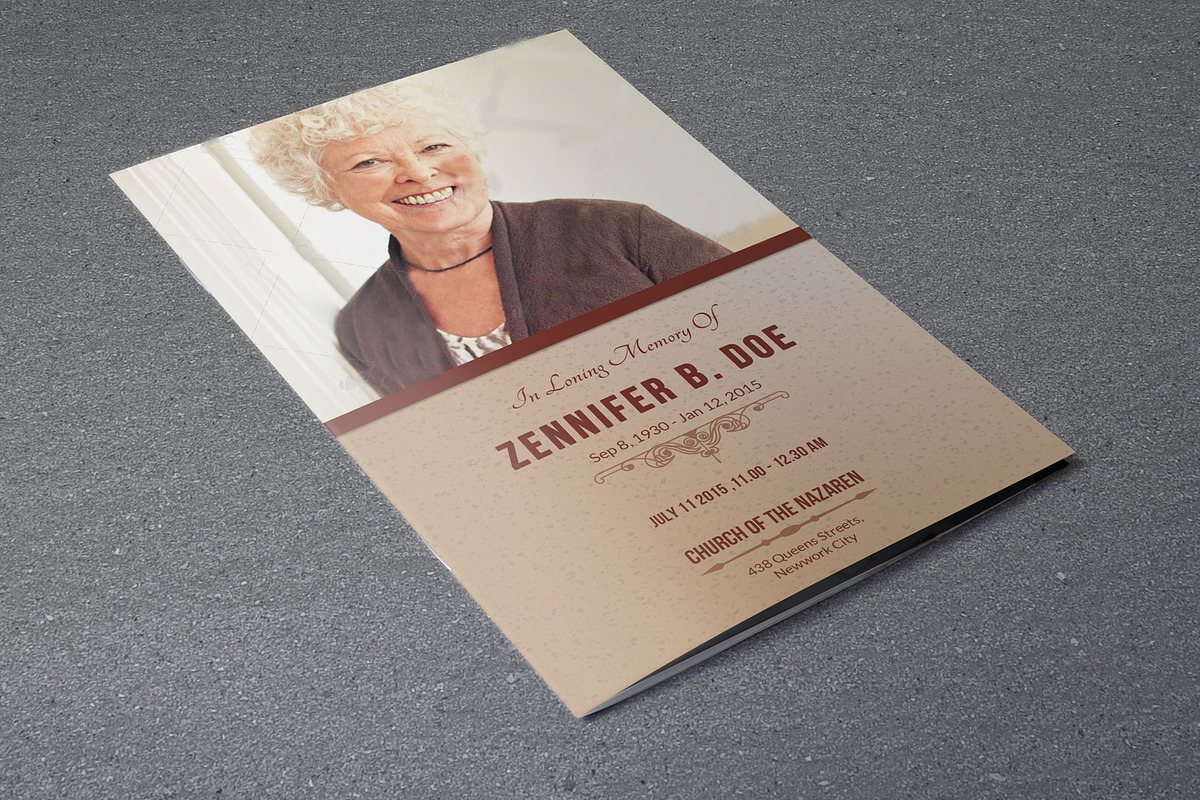 Funeral Program Template - V350, a Brochure Template by Template Shop (Photo 1 of 4)