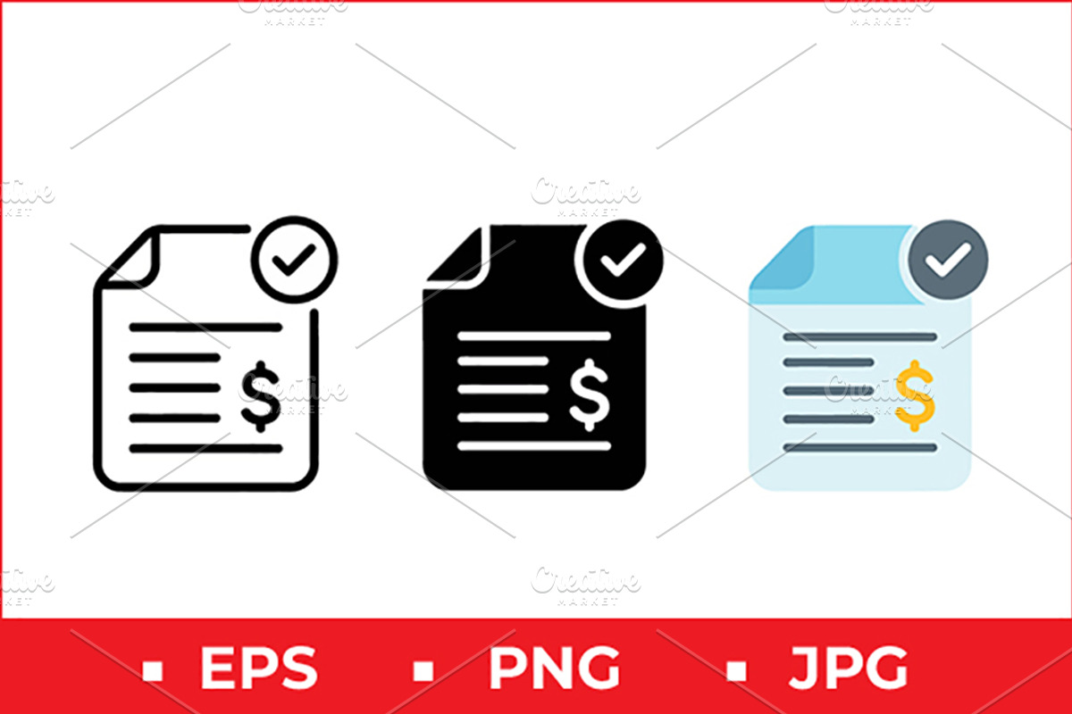 Finance Document Icons, a Solid Icon by Artonix (Photo 1 of 2)