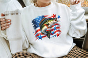 Bass Fish 4th of July Sublimation Bu, an Illustration by Sublimation Artist (Thumbnail 5 of 6)