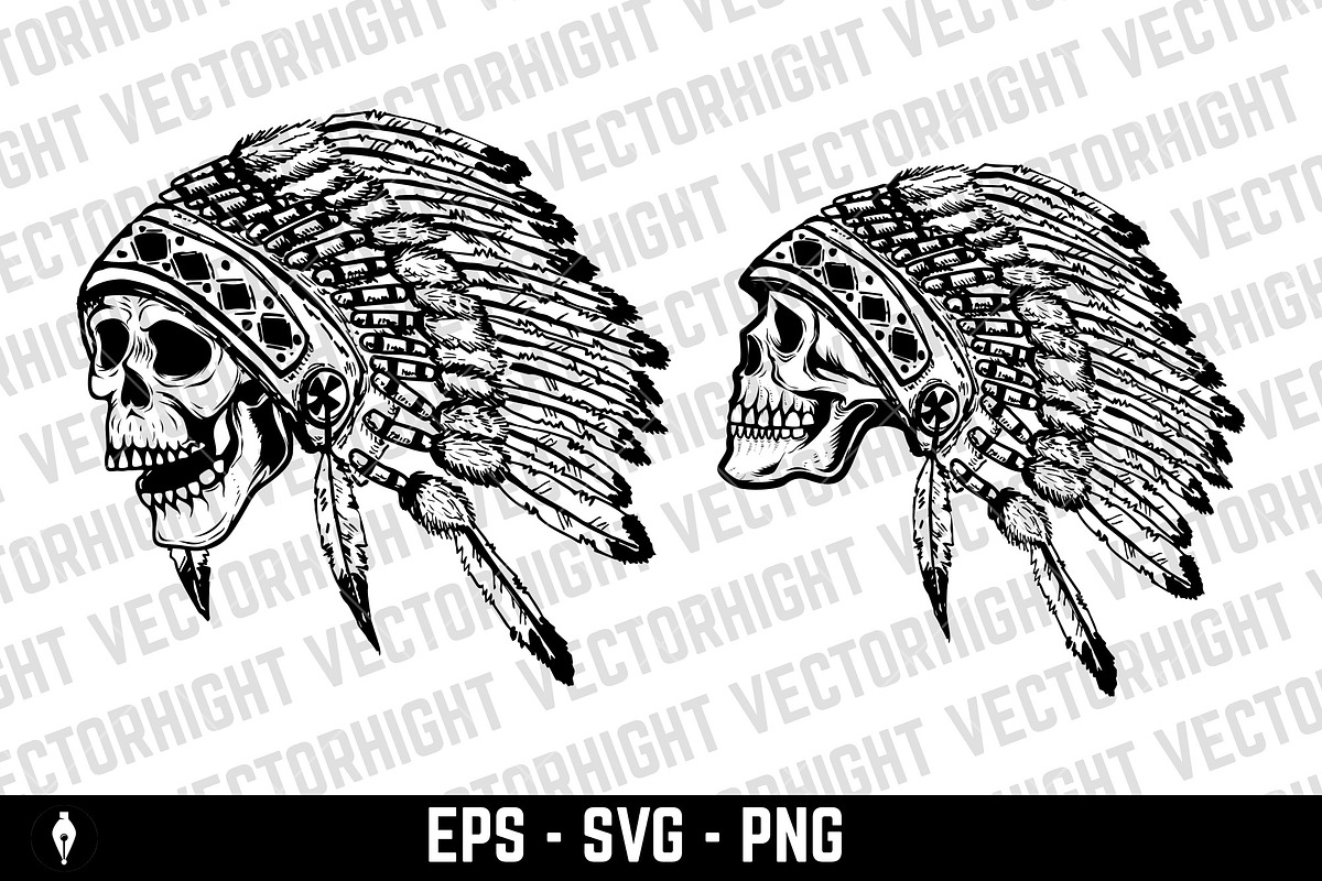 Native American warriors, a Person Illustration by Vectorhight (Photo 3 of 3)