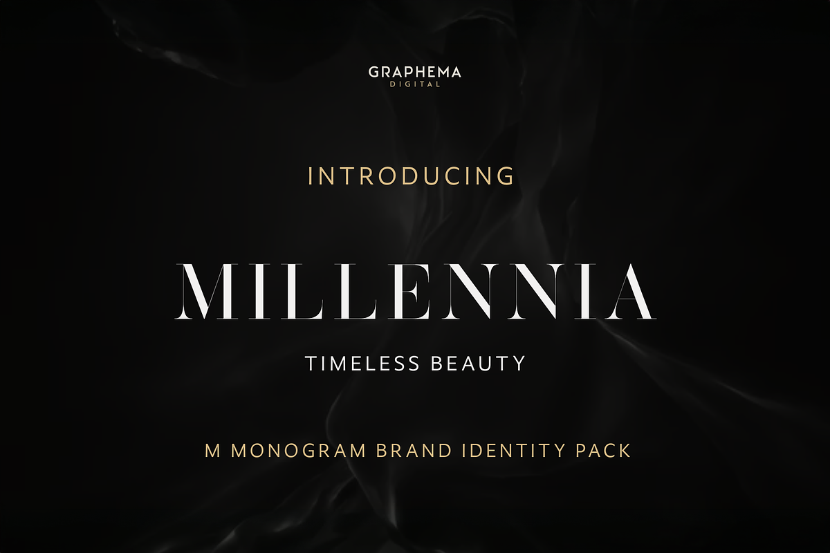 Millennia - M monogram brand identit, a Graphic by Graphema Digital (Photo 1 of 12)