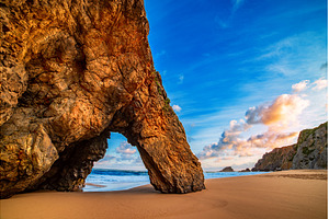 Praia da Adraga Coastal Archway in, a Nature Photo by Nature and travel