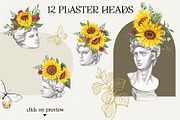 SUNFLOWERS watercolor elements, an Illustration by Elena_Sedova (Thumbnail 2 of 14)
