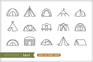 Minimal Tent Icons