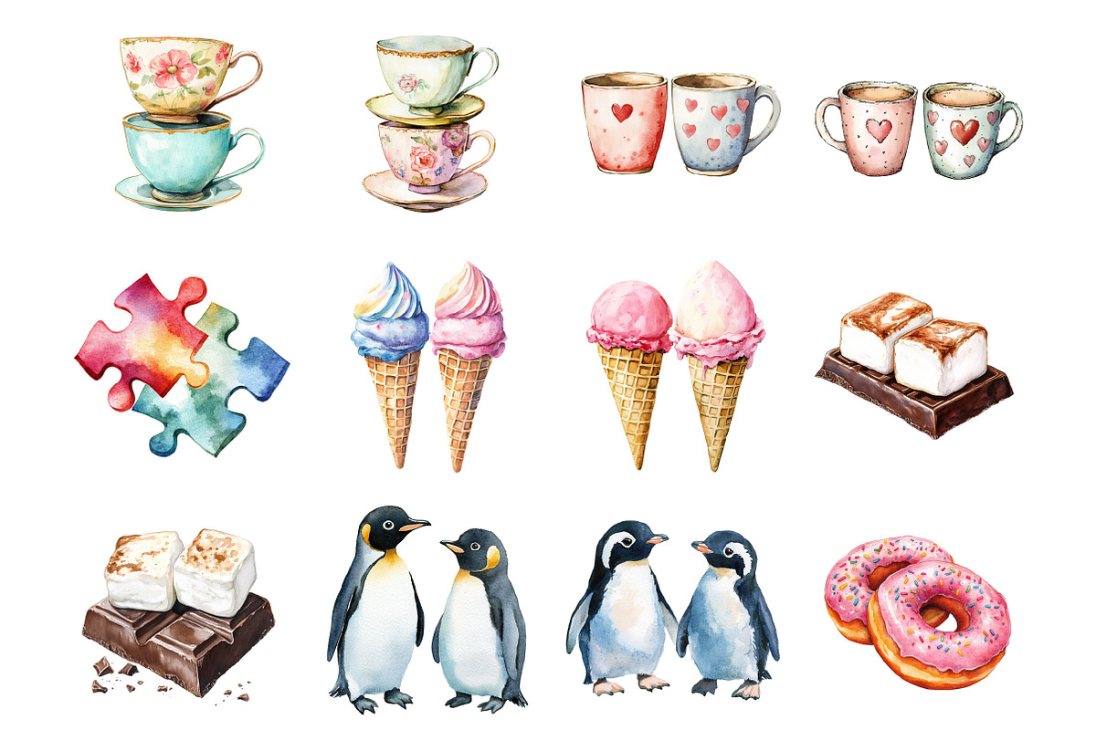 Perfect Together Clipart, an Illustration by Design Market (Photo 3 of 3)