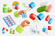 Medicine & Pills 3D Icon Set, an Object 3D Model by Eklip Studio (Thumbnail 3 of 3)