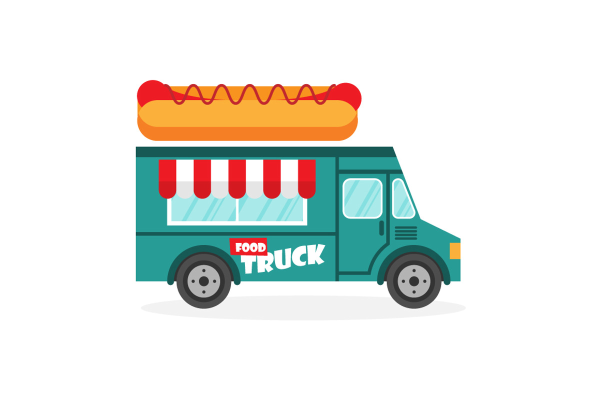 Set of vector food trucks, an Object Graphic by flatart (Photo 7 of 7)