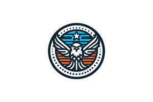 Patriotic Eagle Badge Graphic, a Branding & Logo Template by Vectorium Studio