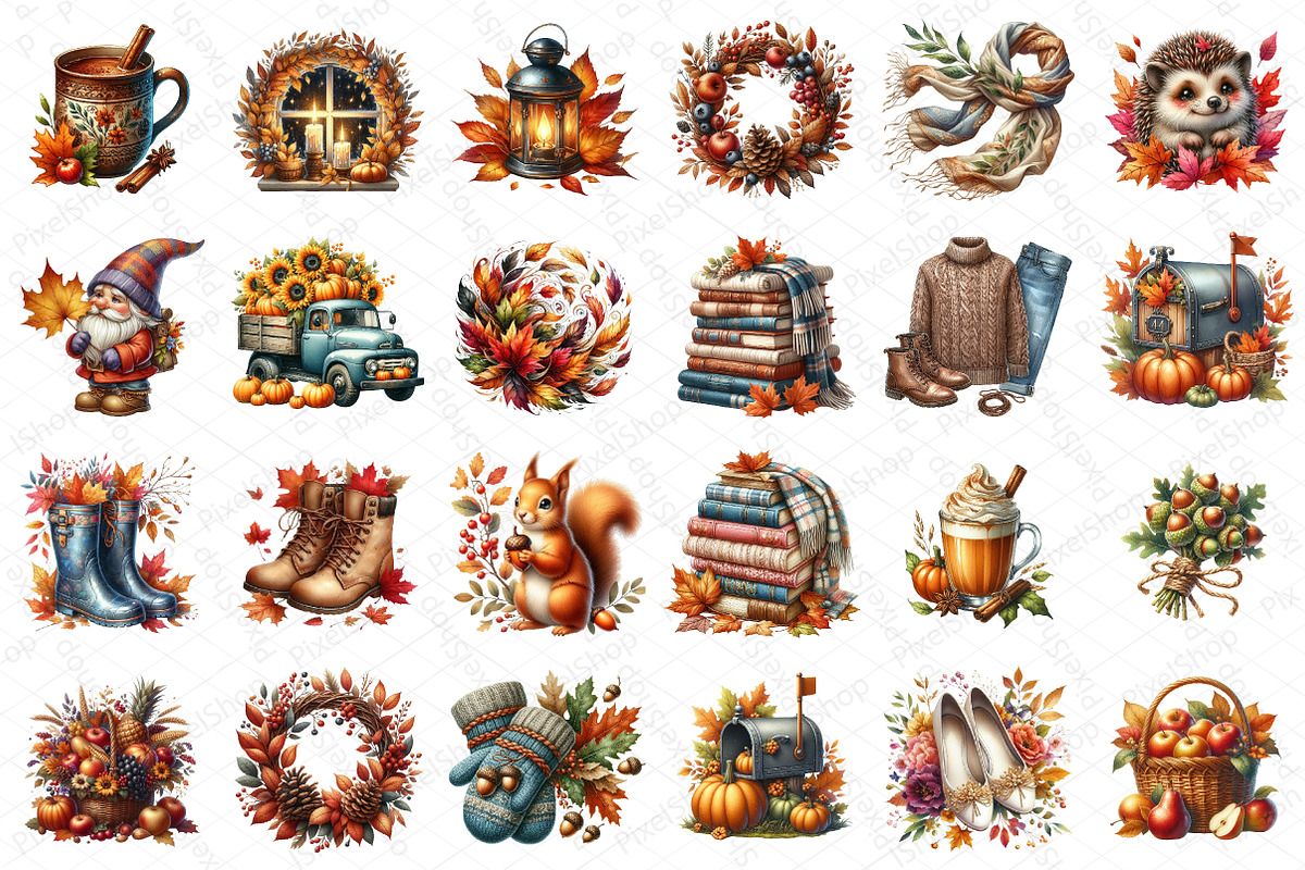 Autumn Season Clipart, an Illustration by DreamPrint404 (Photo 5 of 6)