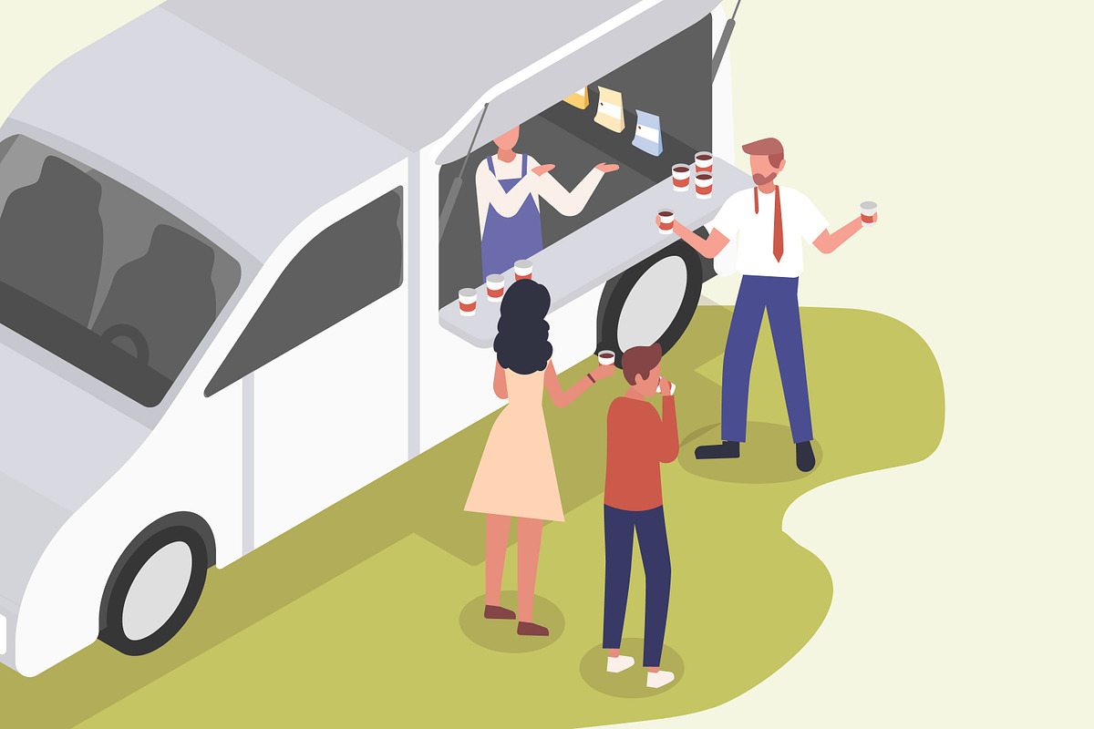 Coffee truck, a Food Illustration by Good Studio (Photo 2 of 3)