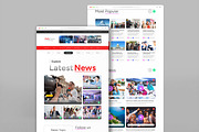 News Landing Page UI UX Layout, a Landing Page Template by CreativeShaper (Thumbnail 1 of 7)