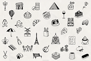 Paris Doodles Line Art, a Decorative Illustration by Blumensdiary (Thumbnail 6 of 11)