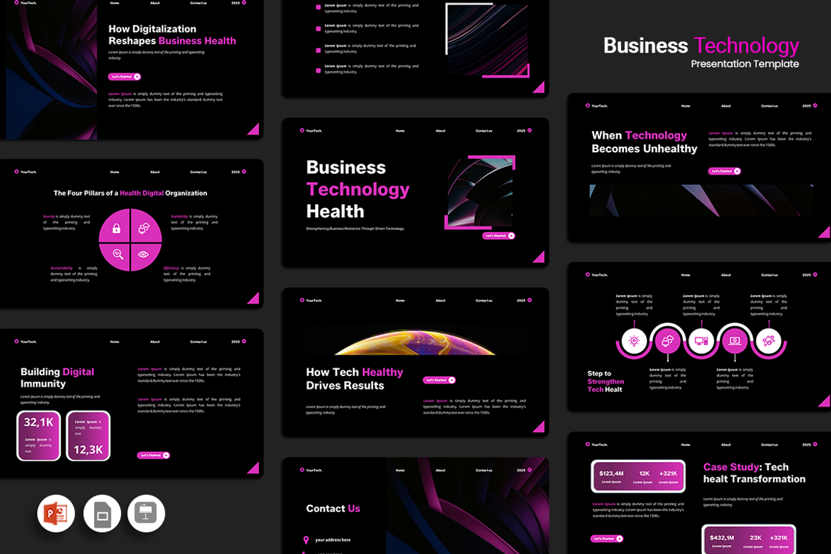 Business Technology - PowerPoint, a Presentation Template by Iqsiart Studio (Photo 1 of 3)