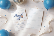 Blue Kids Invite Mockup, 5x7 Card, a Mockup by TatiMockup (Thumbnail 4 of 4)
