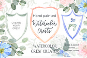 Crest Creator Wedding Watercolor, an Illustration by LABFcreations (Thumbnail 9 of 18)