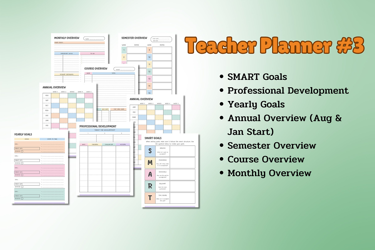 Teacher Planner #3 - Canva Template, a Templates & Theme by Adalin Shop (Photo 6 of 16)