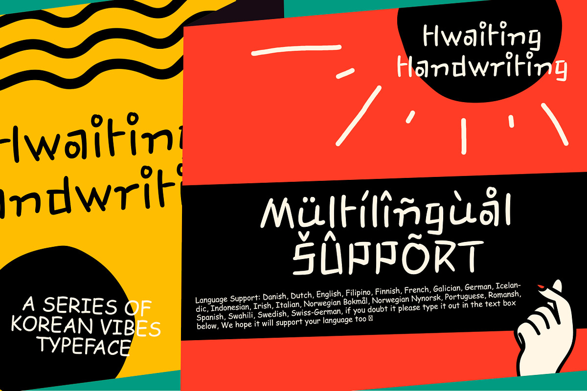 Hwaiting Handwriting - Korean Vibes, a Font by Konstantine Studio (Photo 12 of 13)