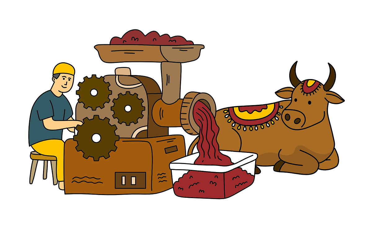 eid al adha hand drawn set, a Seasonal Illustration by foxndeer (Photo 4 of 4)
