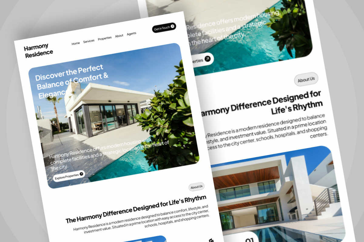 Harmony – Real Estate Landing Page, an App Template by productype1 (Photo 4 of 5)