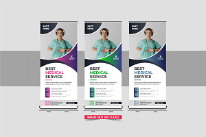 Medical healthcare Roll Up Banner, a Stationery Template by Pavel_design