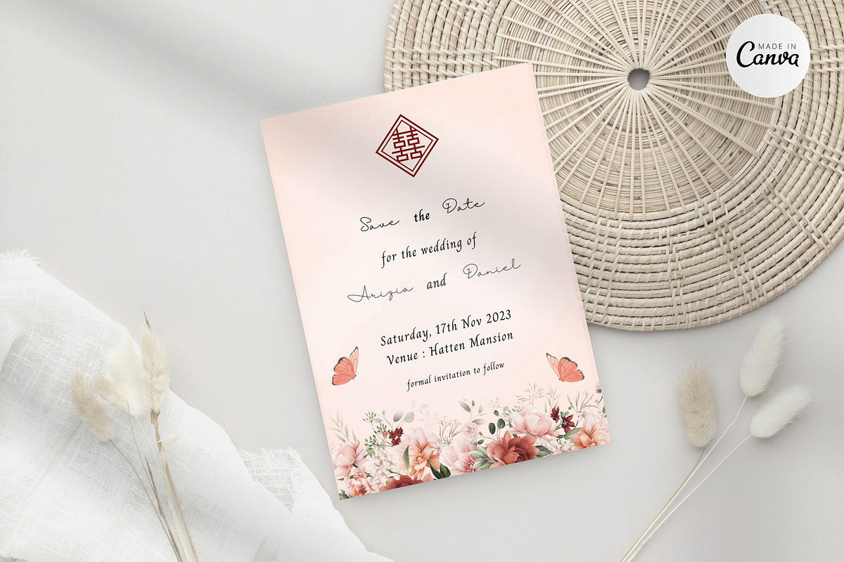 Asian Floral Wedding Invite - B4A, an Invitation Template by YeeqsWedding (Photo 7 of 9)
