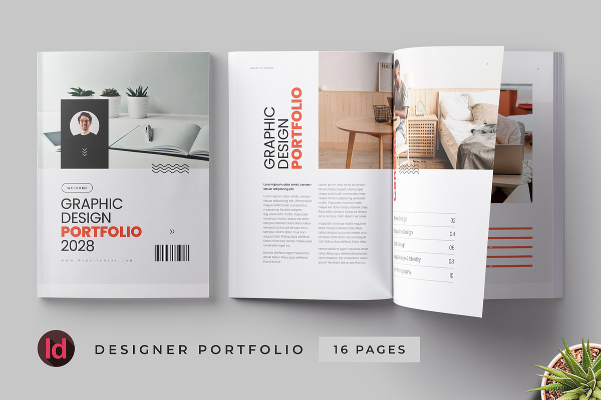 Designer Portfolio Layout, a Brochure Template by HiveArts (Photo 1 of 9)