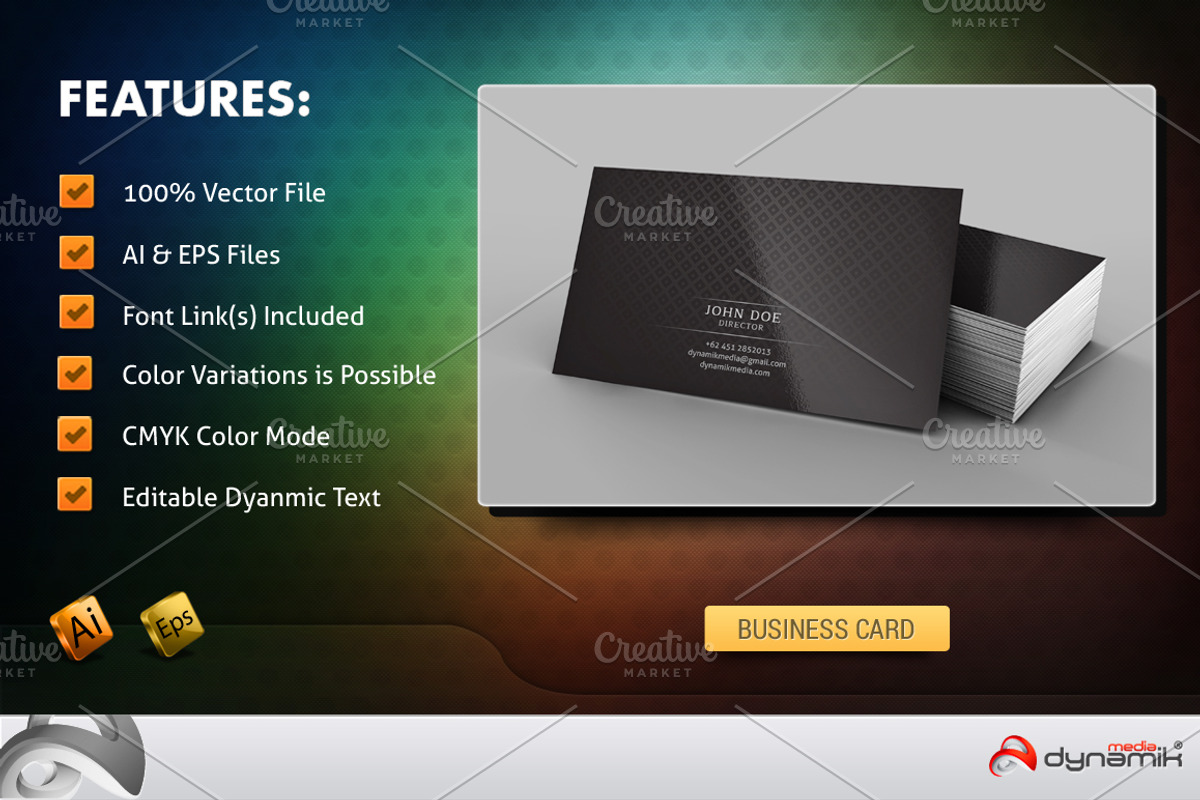 Luxury Style - Business Card, a Business Card Template by DynamikMedia (Photo 1 of 4)