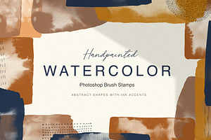 Watercolor Photoshop Shape Stamps