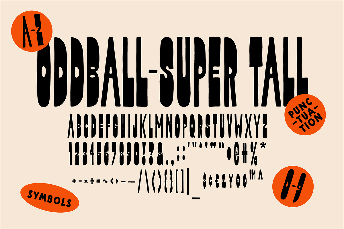 Oddball Super Tall - Retro Font, a Font by Studio Funshop by Kelli (Photo 6 of 7)