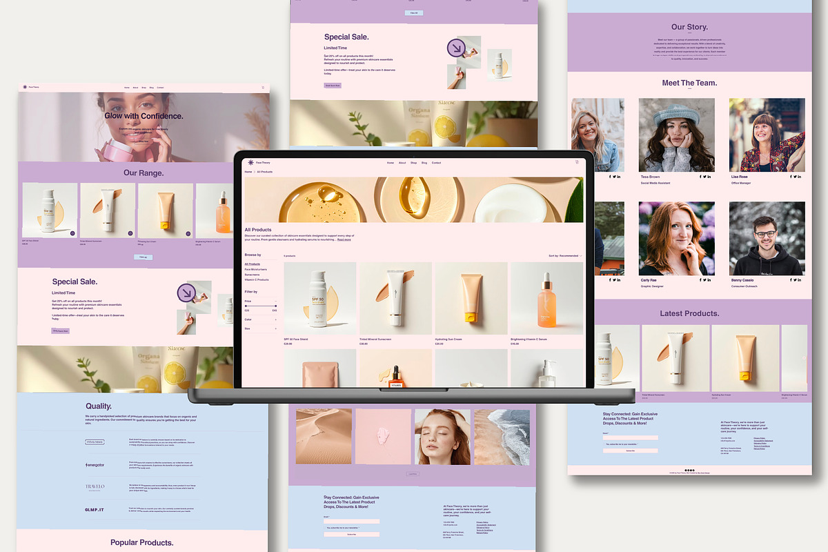 Wix Skincare & Wellness Website, a Wix Template by Sky Dore Design (Photo 6 of 11)
