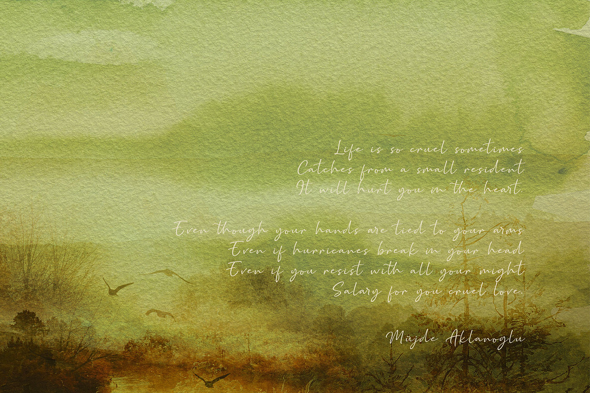 Mysterious Watercolor Landscapes 4, a Background Graphic by Suna Kosem (Photo 10 of 11)