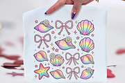 Cute Coquette Seashell Summer PNG, an Illustration by CraftArtStudio (Thumbnail 1 of 4)