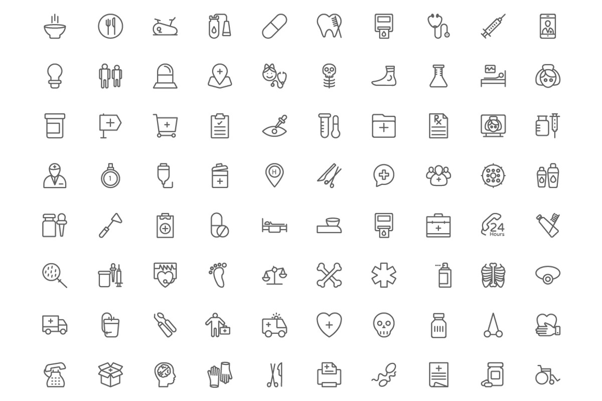 300 Medical Line Icons, an Outline Icon by Vectors Market (Photo 3 of 4)