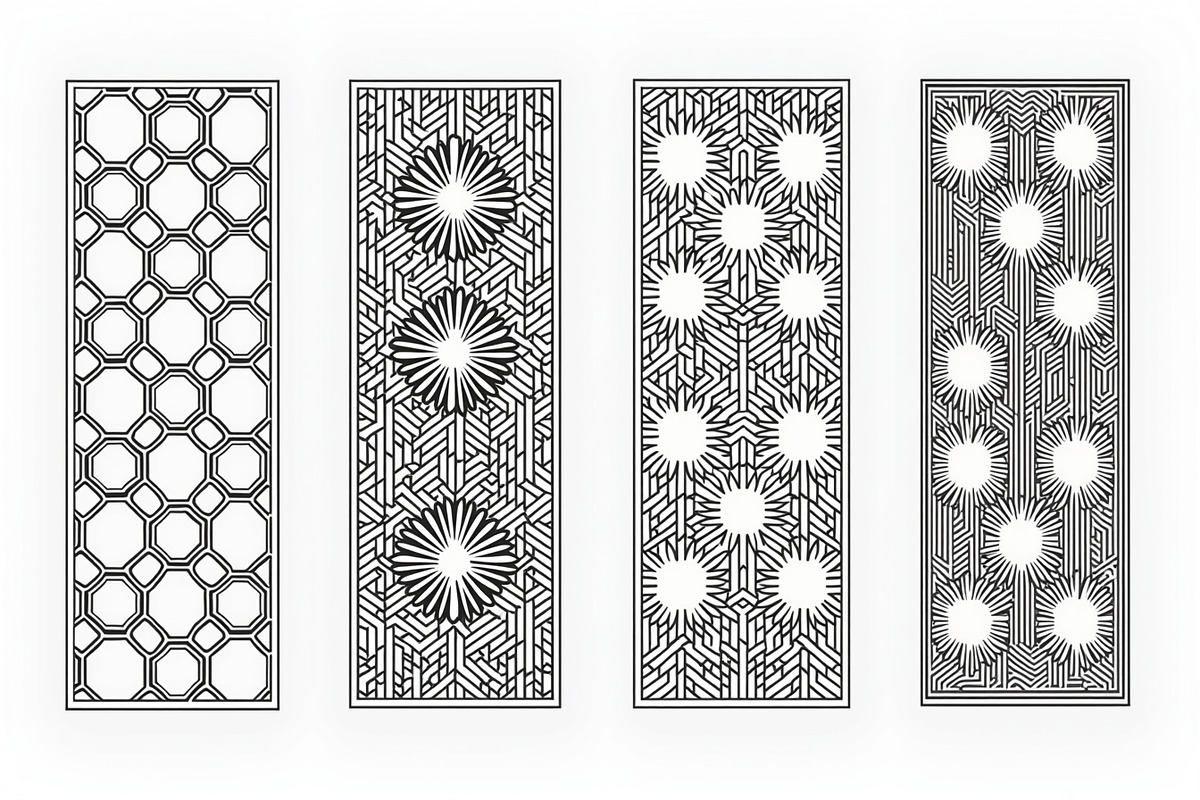 Modern Maze Style Laser Cut Patterns, an Illustration by jahid234 (Photo 5 of 9)